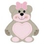 SAC.C/F TEDDY BEAR RCUORE ROSA C60X35X80