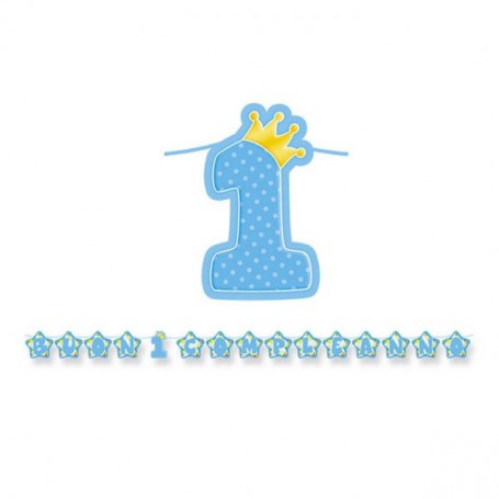 FESTONE SCRITTA MAXI 1° COMPLEANNO AZZ