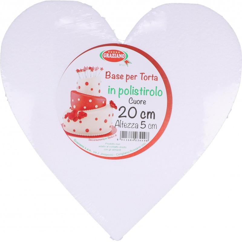 Cuore in polistirolo aperto 18cm 2pz-51602