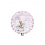 8 PIATTI CM20 BATTESIMO TEDDY BEAR ROSA