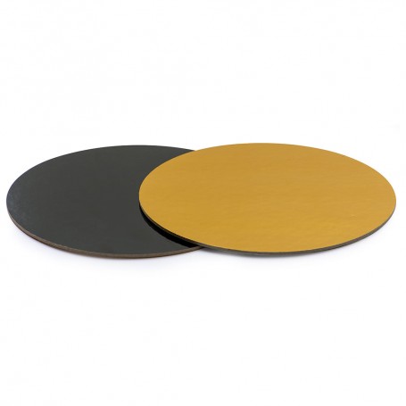 PIATTO TORTA DM 40CM X 3 MM ORO/NERO