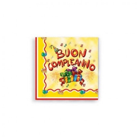 TOVAGLIOLI BUON COMPLEANNO 33X33