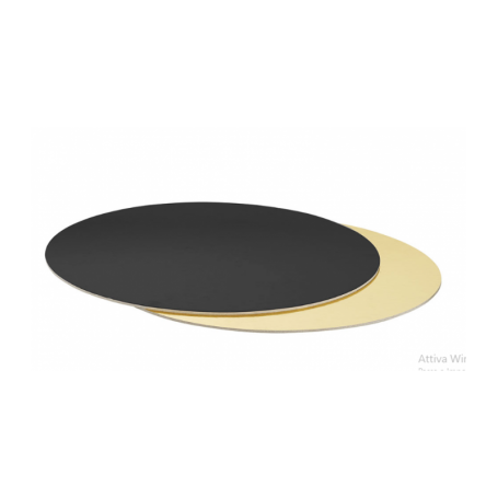 PIATTO TORTA ø CM 30 X 3 H MM ORO/NERO