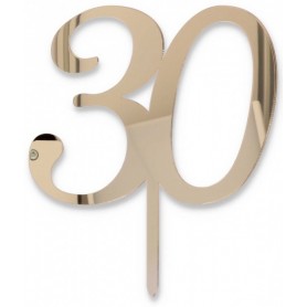 CAKE TOPPER 30 ORO PLEX