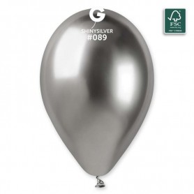 50 PALL. SHINY ARGENTO 12" 30 CM GEMAR