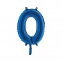 PALLONCINO MYLAR BLU 14" 36 CM NUMERO 0