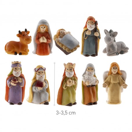 ASSORTIMENTO 10 FIGURE DI PRESEPE PZ 1