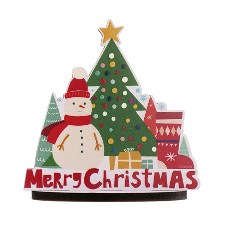 CAKE TOPPER MERRY CHRISTMAS 11X11CM