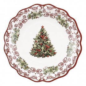 8 PIATTI FONDI CHRISTMAS POTTERY CM24