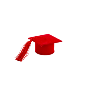 1PZ CAPPELLO LAUREA VELLUTO ROSSO