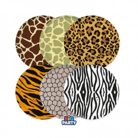 6 PIATTI MIX CM18 ANIMALIER