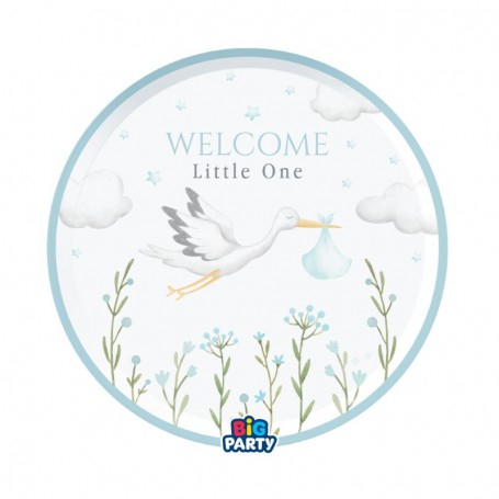 6 PIATTI 18CM WELCOME LITTLE ONE BLU