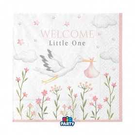 16 TOV.LI 25X25CM WELC LITTLE ONE PINK