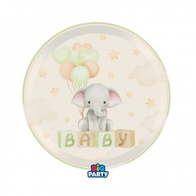 6 PIATTI 18CM BABY ELEPHANT